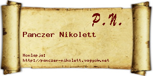 Panczer Nikolett névjegykártya